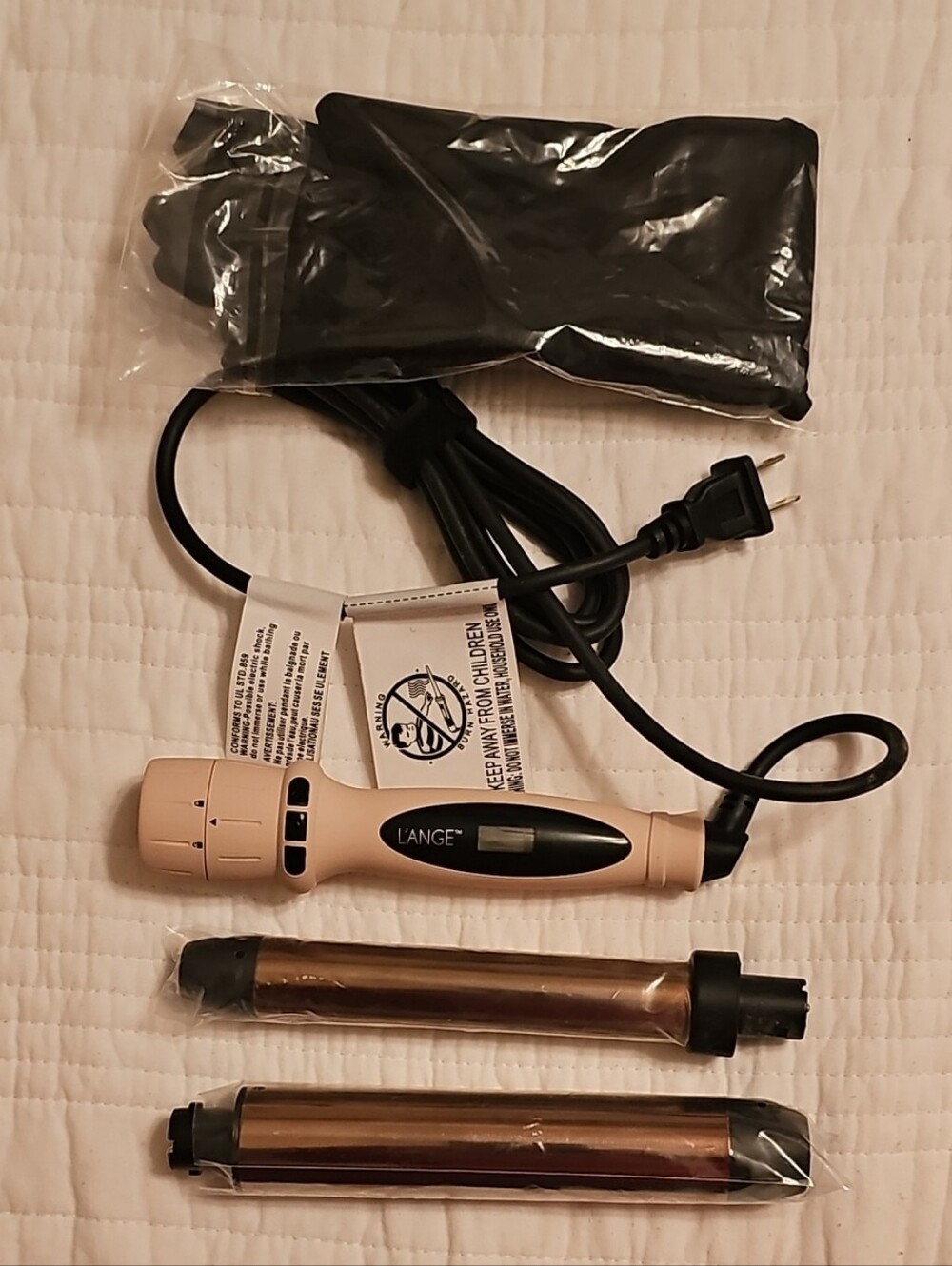 L'ange Blush Pink Titanium Curling Wand